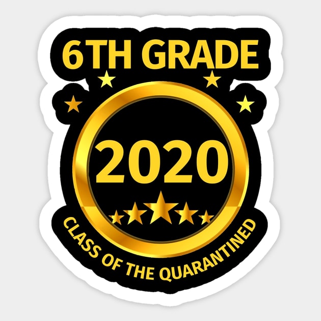 6th Grade 2020 Class Of The Quarantined Sticker by juliawaltershaxw205